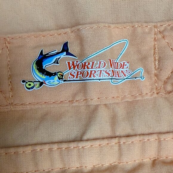 Men's WORLD WIDE SPORTSMAN Orange Short Sleeve PFG Fishing Shirt- Size XL - Picture 4 of 11
